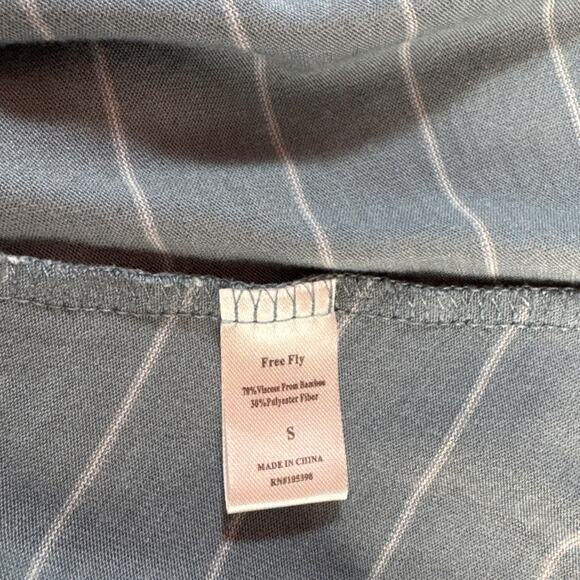 Free Fly Apparel Dockside Striped T-Shirt Dress Bamboo Casual Leisure Small - Picture 7 of 7